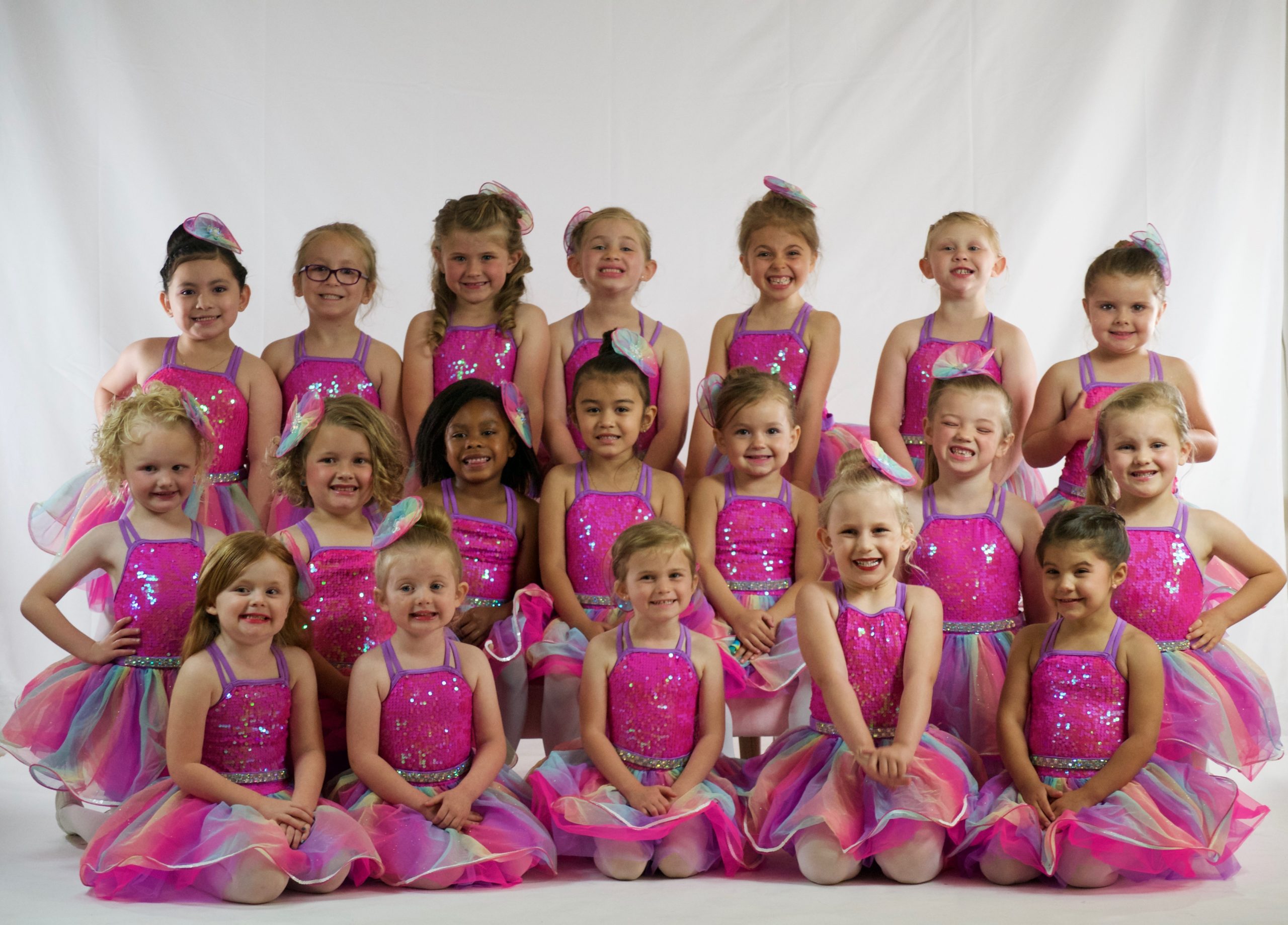 Group of young girls for a Tilley's Dance Academy class